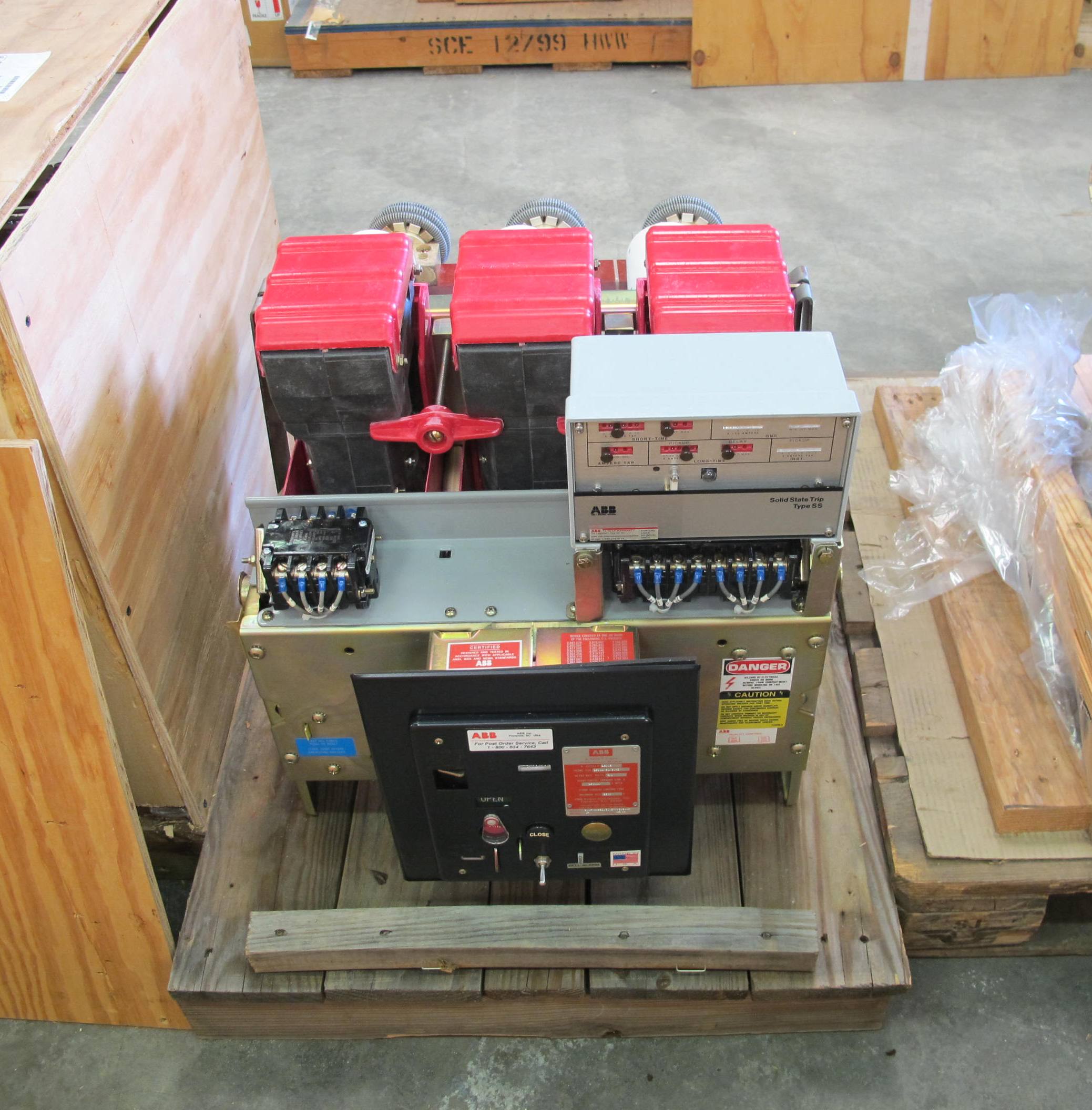 BREAKER, CIRCUIT TYPE, 600-1.6KA AMP RATING, 600VAC VOLT RATING, 3 POLE, K-DON-1600S KIND. WITH TYPE SS4 POWER SHIELD SSTD AND2KA CURRENT LIMITING FUSES, COMPLETE PART NUMBER C1645-7773-143-07(00)(01)(18)(40) (61), PART # C1645-7773-143-07 (W-44) LOADING & HANDLING FEE $15-